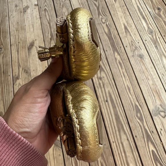 Tory Burch Metallic Gold Tassel Loafers - Picture 4 of 4